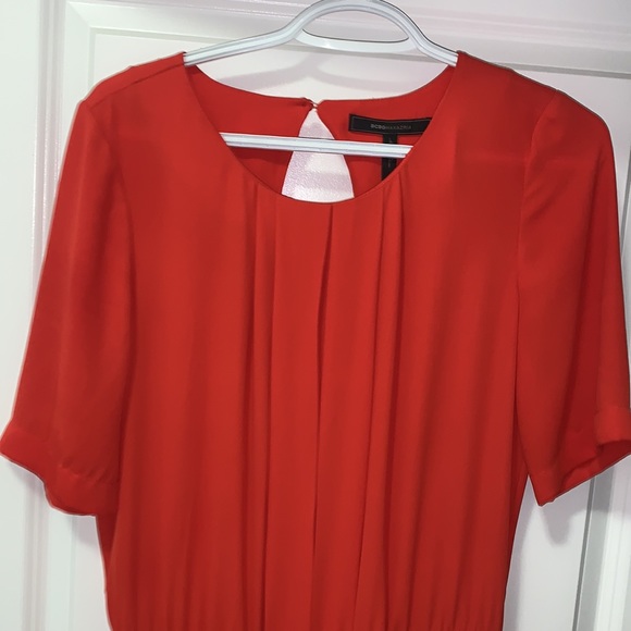 BCBG Maxazria Red Jumpsuit (Wide-Leg, Open Back) - Picture 6 of 8